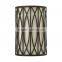 Factory price hot sale the lighting book tumola geometric matt bronze wall light with taupe linen inner shade