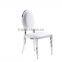 2016 simple design dining room furniture white color armless chair