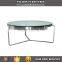 round coffee table stainless steel table with glass top