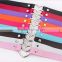Gothic Punk Style Multi Color Alloy Heart Pendant PU Leather Choker Necklace Collar 90s Heart Choker