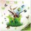 Funny Design Lovely Kids Room MDF Oil Painting Wall Clock