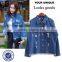 Elegant Fashion New Style Denim Long Sleeve Ladies Blouses and Tops 2014