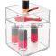 Clarity Cosmetic Organizer for Vanity Cabinet to Hold Makeup, Beauty Products - Set of 2, 4" x 4" x 6", Clear(MK-B-0207)