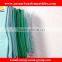Knitted green color embroidered logo blanket
