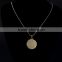 2016 Fashion jewelry round pendant necklace carved letters in 361L stainless steel