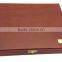 Wooden Presentation Coin Case Box With 3 Blue Velour Trays