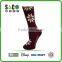 white snow pattern red and white stripe garnet knee-high sports socks