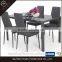 Fancy Tempered Glass Restaurant Dining Tables And Chairs