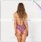 V style black monokini swimsuit