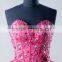 J-0094pink high quality luxury bling bling sexy crystal and sequin cooktail dresses