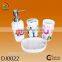 4psc white custom design ceramic bath set, bathroom accessory sanitary set