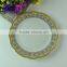 New Stock Porcelain Dinner Plate With Decal Design and Gold Line, Cheap Round Porcelain Plate