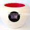 Stylish Desktop Flower Pot Vase with Time Temperature Humidity Display