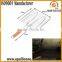 stainless steel barbecue bbq grill wire mesh net with wooden handle