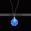 Yi wu factory wholesale party event supplies plastic blue light led christmas snowflake pedant light up necklace