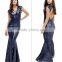 Oem supplier latest long bodycon dress design fashionable for sexy women with beadsn dress beaded trim for wedding dress