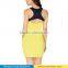 women racer back yellow sexy tight bodycon dress