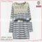new fashion t shirt boat neck fringe front/back long sleeve casual/daily loose stripe fashion t shirt for girl