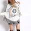 flower pattern new soft ladies pullover poncho