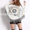flower pattern new soft ladies pullover poncho
