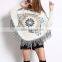 Flower Pattern New Soft Ladies Pullover Poncho