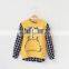 S33022W Spring autumn long sleeve shirt for kids grids sleeve joining shirts