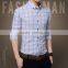 Men plaid long sleeve shirt