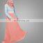 Hot Sale Elegant Muslim Abaya Kebaya Elegant Baju Kurung Islamic Maxi Dress Muslim Women Baju Sky Blue Lace Malayu Long Dress