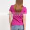 China cheap women work uniform polo t shirts blank pink design