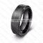 2017 polished heart stainless steel ring black men custom