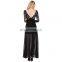 Deep v-neck sexy nighty dress picture african lace fabrics lace dress fabric evening dress