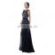 Charming A Line Sleeveless Floor Length Ruffle Bateau Chiffon Beaded Hollow Zipper Backless Women Prom Dress