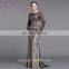 2017 new style long length beaded long sleeve evening dress 2017