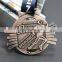 zinc alloy custom antique silver and bronze award running marathon sports medal