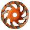 Double Row Turbo Diamond Grinding Cup Wheel Disc for Concrete Granite Marble Stone