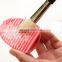 Silicone cleansing brush and silicone brush egg