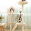 Huge size cat climbing tree house frame cat villa toy