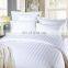 Hotel Bedding 100% Cotton Satin Plain White 60s Bed Sheet Bedding Sets