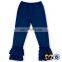 Brown Solid Color Boutique kids Ruffle Leggings fashion design Wholesale Kids Cotton Ruffle Pants set