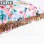 Home Decor Colorful Flower Printed Outdoor Pillow Cushion With Tassels Trimmings