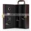 Custom Double Bottle Leather Wine Boxes,Leather Packaging