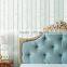 European minimalist retro green striped three-dimensional non-woven bedroom living room TV background green -3d wall paper des