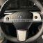 3pcs Pearl White for Tesla Model 3 Y Steering Wheel Patch Decoration Interior Modified Accessories