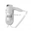 Honeyson white multifunction safety switch wall mounted hotel hair dryer