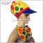 funny jester yellow hat and large bow ties