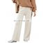 Women Casual Cashmere Straight Pants Wide Leg Loose Trouses