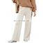 Women Casual Cashmere Straight Pants Wide Leg Loose Trouses