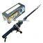 Guangwei collapsible  telescopic fishing rod spinning fiberglass folding  fishing rod with reel combo set