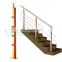 A094 Stainless Steel Square Tube Balustrade Stair Golden Pipe Handrail Railing Design