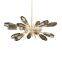Classic Single Head Gold Flower LED Pendant Light Ceiling Chandelier Lamp for Living Room Corridor